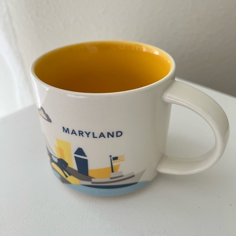 Starbucks 2016 Maryland You Are Here Collection Ceramic Coffee Mug Cup.